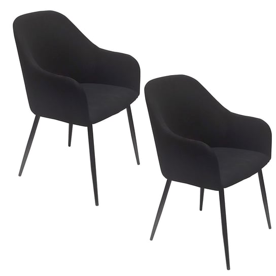 2 krzesła MONTANA czarny sztruks BMDesign