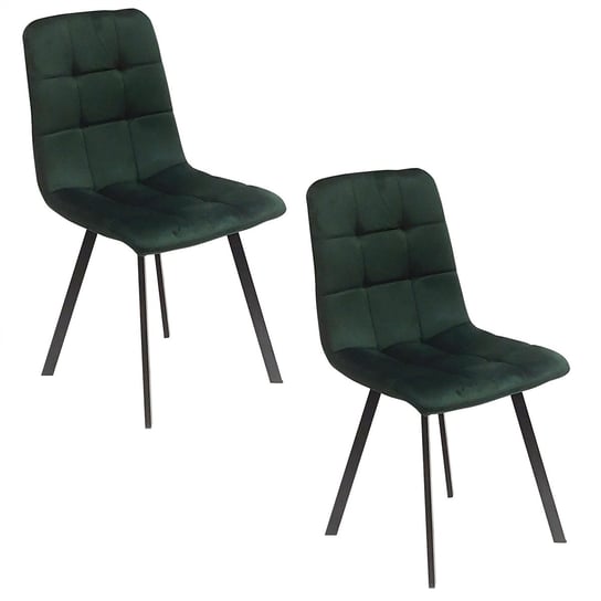 2 Krzesła Nevada Zielone Welur BMDesign