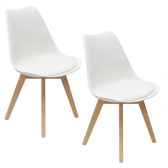 2 krzesła NORDEN białe BMDesign