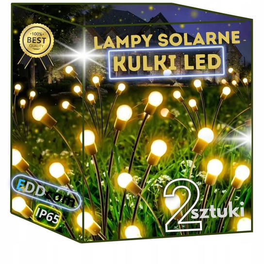 2× Lampa solarna wbijana Eddcom biały 72 cm 2 szt. Eddcom