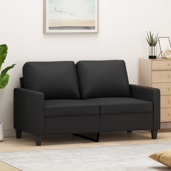 2-Osobowa Sofa, Czarna, 120 Cm, Sztuczna Skóra vidaXL