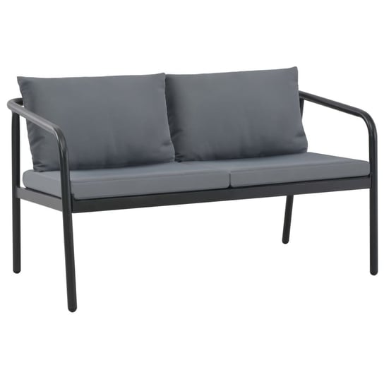 2-osobowa sofa ogrodowa z poduszkami, aluminium, szara vidaXL
