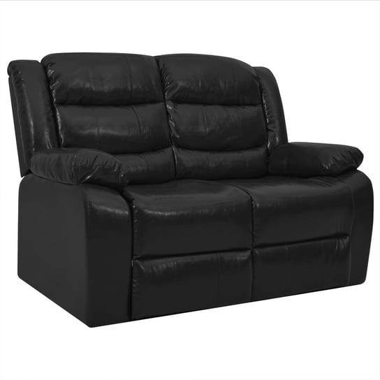 2-osobowa sofa rozkładana, czarna, sztuczna skóra vidaXL