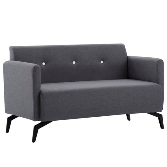 2-osobowa sofa tapicerowana tkaniną vidaXL, ciemnoszara, 115x60x67 cm vidaXL