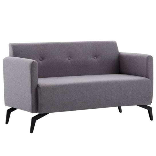 2-osobowa sofa tapicerowana tkaniną VIDAXL, jasnoszara, 115x60x67 cm vidaXL