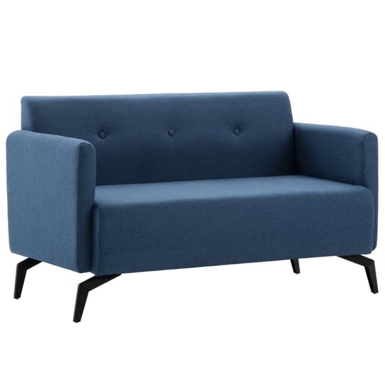 2-osobowa sofa tapicerowana tkaniną VIDAXL, niebieska, 115x60x67 cm vidaXL