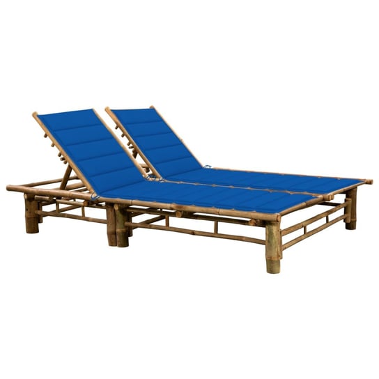 2-osobowy leżak z poduszkami, bambusowy vidaXL