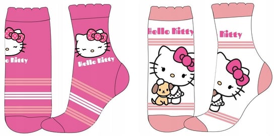 2 PARY Skarpetek dziewczęcych Hello Kitty 31/34 EplusM