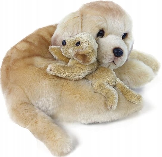 2 Pluszaki maskotki piesek Labrador z małym Eco bawełna Prezent na święta Rappa