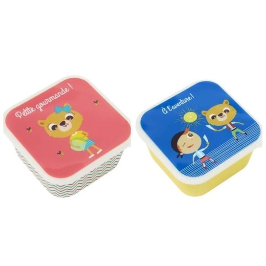2 pudełka na przekąski dla dzieci - Miś Youdoit