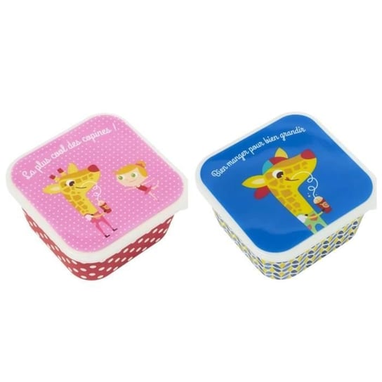 2 pudełka na przekąski dla dzieci - Żyrafa Youdoit