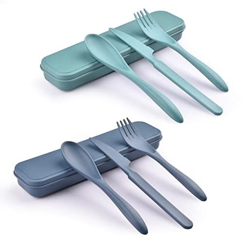 2 Sets Reusable Cutlery Set With Case Travel Fork Knife Inna marka