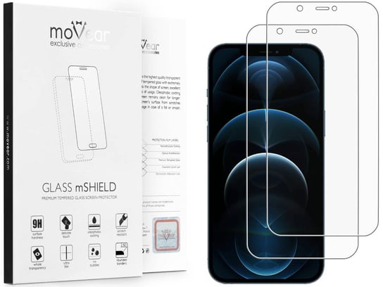 2 szt. moVear 2.5D MATT - Matowe szkło hartowane do Apple iPhone 12 Pro Max (6.7") Antyrefleksyjne, do etui, fullGlue, 9H moVear