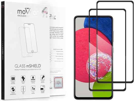 2 Szt. moVear 2.5D Max - Szkło Hartowane Do Samsung Galaxy A52S / A52 (6.5") Na Cały Ekran Do Etui, Fullglue, 9H moVear