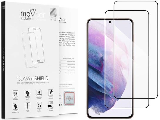 2 szt. moVear 2.5D MAX - Szkło hartowane do Samsung Galaxy S21+ (Plus) (6.7") na Cały Ekran Do Etui, fullGlue, 9H moVear