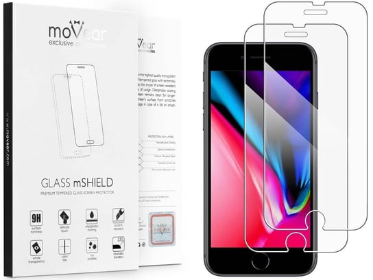 2 szt. moVear 2.5D - Szkło hartowane do Apple iPhone 8 Plus / 7 Plus (5.5") Do Etui, fullGlue, 9H moVear