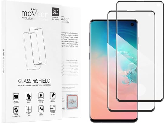 2 szt. moVear 3D - Szkło hartowane do Samsung Galaxy S10 (6.1") na Cały Ekran edgeGlue, 9H moVear