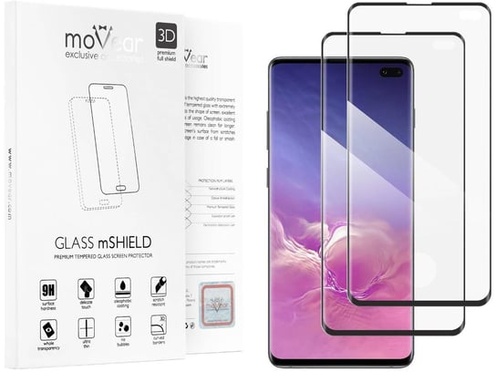 2 szt. moVear 3D - Szkło hartowane do Samsung Galaxy S10+ (Plus) (6.4") na Cały Ekran edgeGlue, 9H moVear