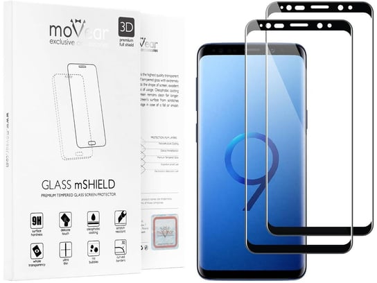 2 szt. moVear 3D - Szkło hartowane do Samsung Galaxy S9+ (Plus) (6.2") na Cały Ekran edgeGlue, 9H moVear