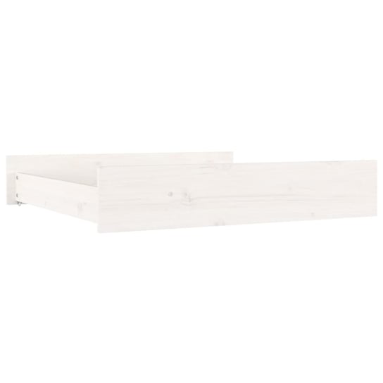2 szt. szuflady pod łóżko białe z litego drewna sosnowego Shumee
