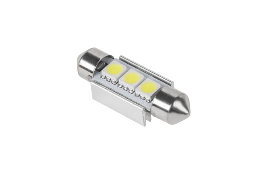 2 szt. Żarówka samochodowa LED (Canbus) SV8,5 11x36mm 3x5050 SMD,  biała Zamiennik/inny