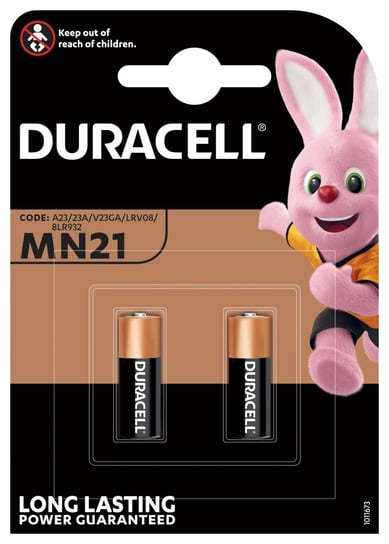 2 x Bateria Duracell A23 MN21 12V 23A, 23GA, A23, E23A, GP23A, K23A, L1028, LR23A, LRV08, LRVO8, MN21, MS21, V23, V23GA, VR22 Duracell