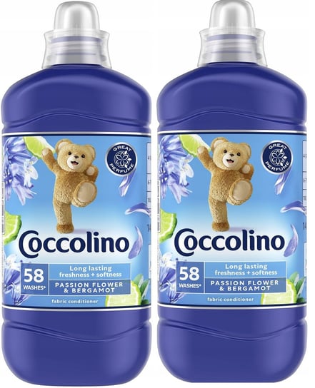 2 x Coccolino Creations Niebieski z bergamotką płyn do płukania tkanin 1.45l (58 prań) COCCOLINO