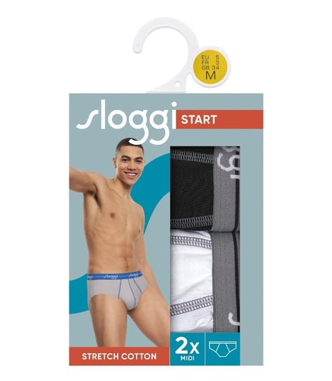 2 X Majtki Męskie Sloggi Men Start Midi C2P Box-XXL Sloggi Men