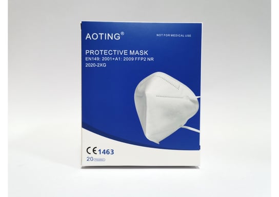 20 sztuk Maska Maseczka KN95 FFP2 Filtr 95% CE z filtrem  polska certyfikacja/ctechmask Aoting