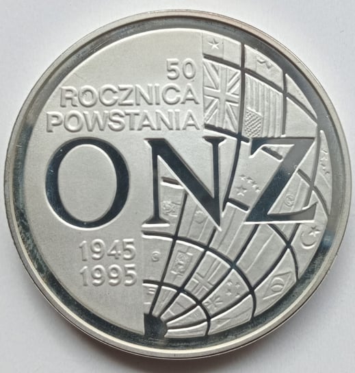 20 Złotych 1995 50. rocznica – Organizacja Narodów Zjednoczonych Mennicza (UNC) Narodowy Bank Polski
