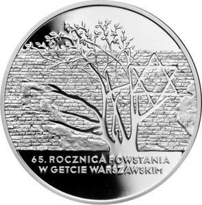 20 Złotych 2008 65. rocznica powstania w getcie warszawskim Mennicza (UNC) Narodowy Bank Polski