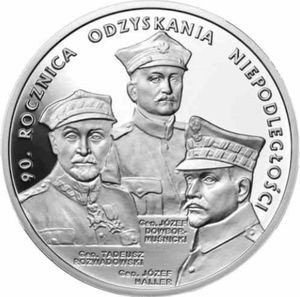 20 Złotych 2008 90. rocznica odzyskania niepodległości Mennicza (UNC) Narodowy Bank Polski