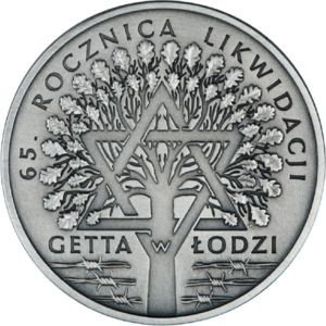 20 Złotych 2009 65. rocznica likwidacji Getta w Łodzi Mennicza (UNC) Narodowy Bank Polski