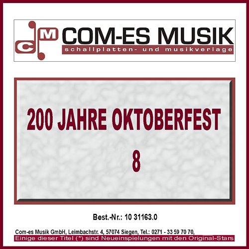 200 Jahre Oktoberfest Various Artists