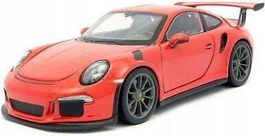 2016 Porsche 911 Gt3 Rs Red Model Metal Welly 1:24 Welly
