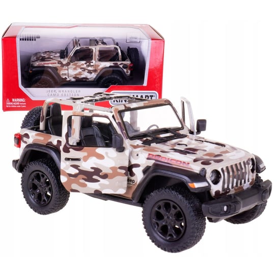 2018 JEEP WRANGLER CAMO OPEN TOP 1:34 ZABAWKA DLA DZIECI Trifox