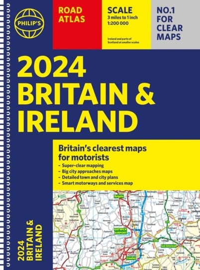 2024 Philip's Road Atlas Britain and Ireland Opracowanie zbiorowe