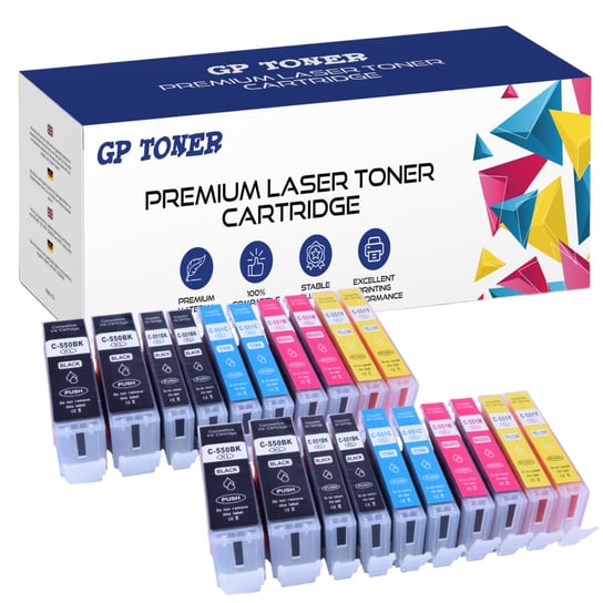 20x TUSZE XXL DO CANON Pixma IP7250 MG5650 MG5550 GP TONER