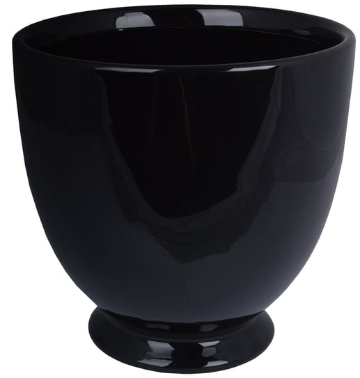 211387-17 doniczka ceramiczna czarna 17,5x17,5x17 cm Ewax