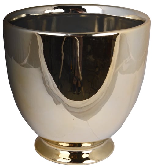 211387-17 doniczka ceramiczna złota 17,5x17,5x17 cm Ewax