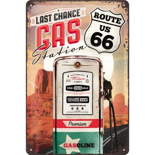 22215 Plakat 20 x 30cm Route 66 Gas Stat Nostalgic-Art Merchandising