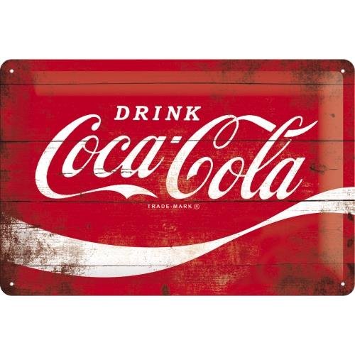 22235 Plakat 20 x 30cm Coca-Cola - Logo Nostalgic-Art Merchandising