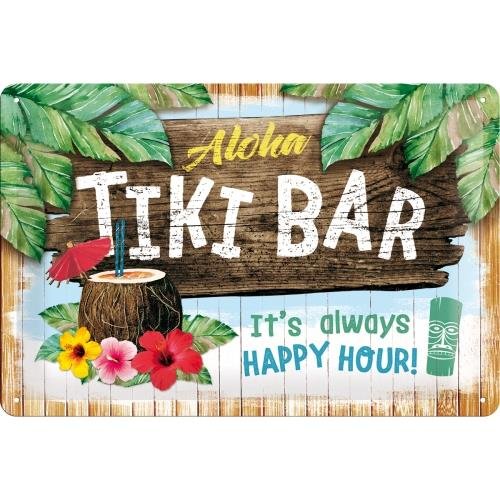 22251 Plakat 20 x 30cm Tiki Bar Nostalgic-Art Merchandising