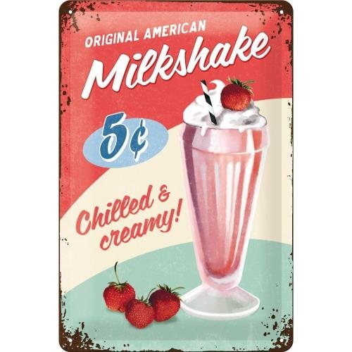 22255 Plakat 20x30 Milkshake Nostalgic-Art Merchandising