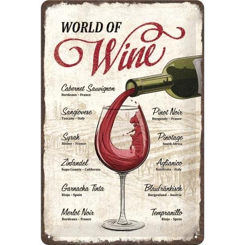 22265 Plakat 20x30 World of Wine Nostalgic-Art Merchandising