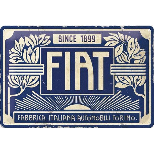 22321 Plakat 20x30 Fiat Since 1899 Logo Nostalgic-Art Merchandising
