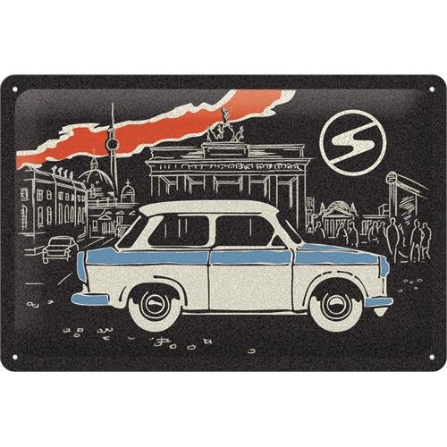 22330 Plakat 20x20 Trabant Berlin Black Nostalgic-Art Merchandising