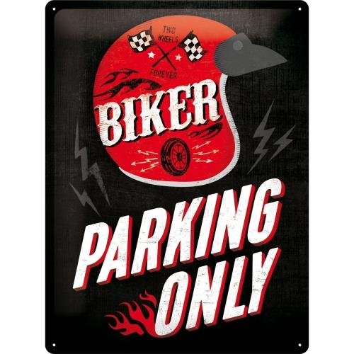 23230 Plakat 30 x 40cm Biker Parking Onl Nostalgic-Art Merchandising