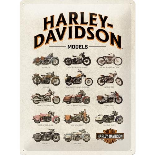 23233 Plakat 30x40 Harley-Davidson Chart Nostalgic-Art Merchandising