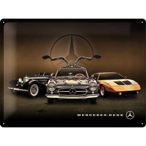 23252 Plakat 30x40 Mercedes-Benz 3 Cars Nostalgic-Art Merchandising